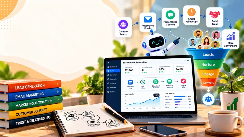 automated lead nurturing workspace